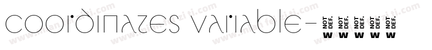 coordinates variable字体转换